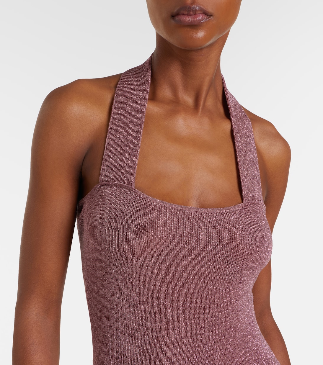 Knitted lamé maxi dress | Aya Muse