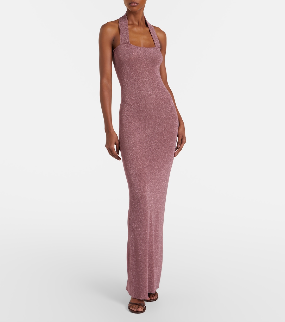 Knitted lamé maxi dress | Aya Muse