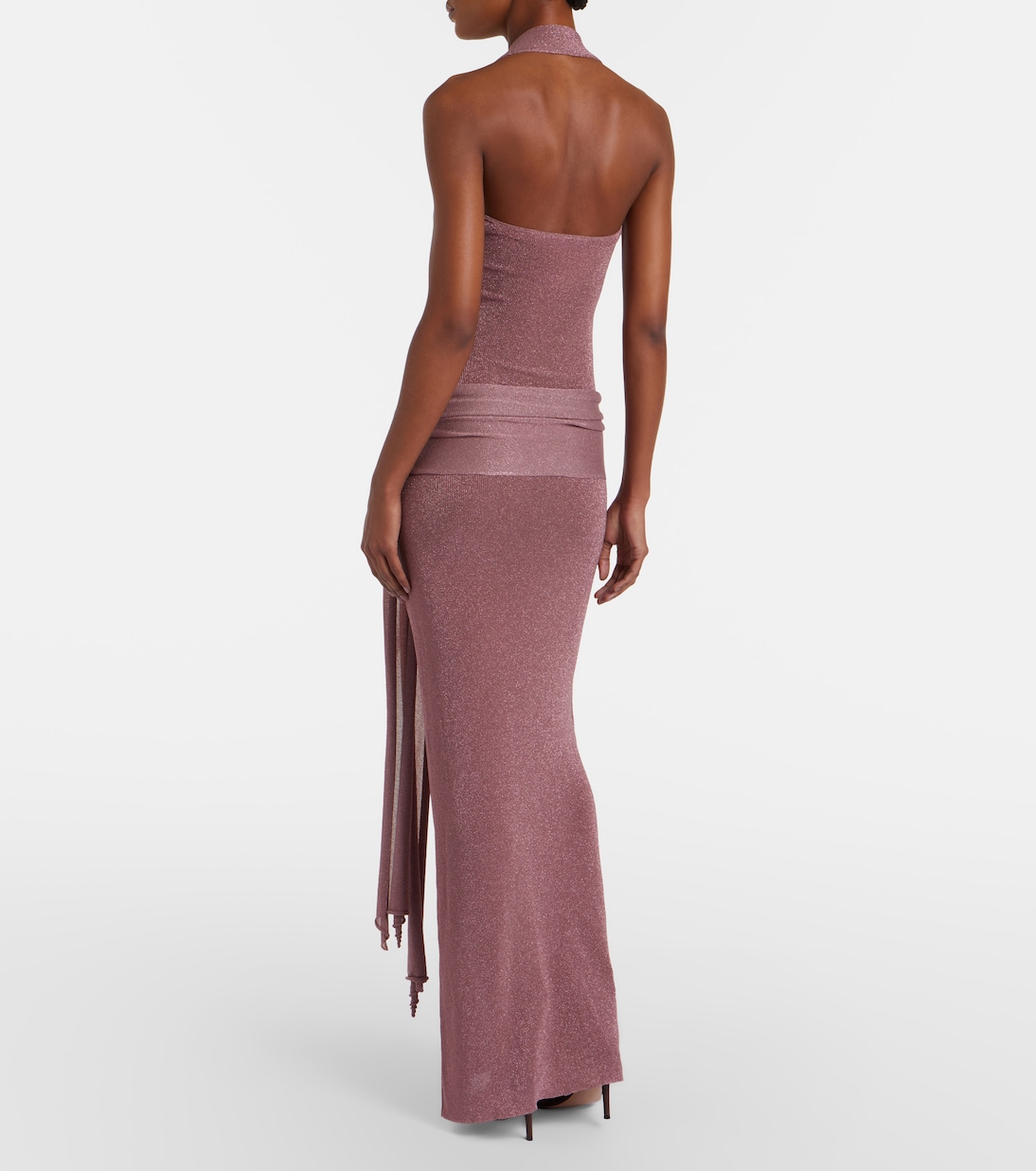 Knitted lamé maxi dress | Aya Muse