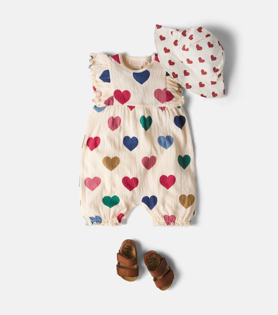 Baby Chleo printed cotton-blend playsuit | Konges Sløjd