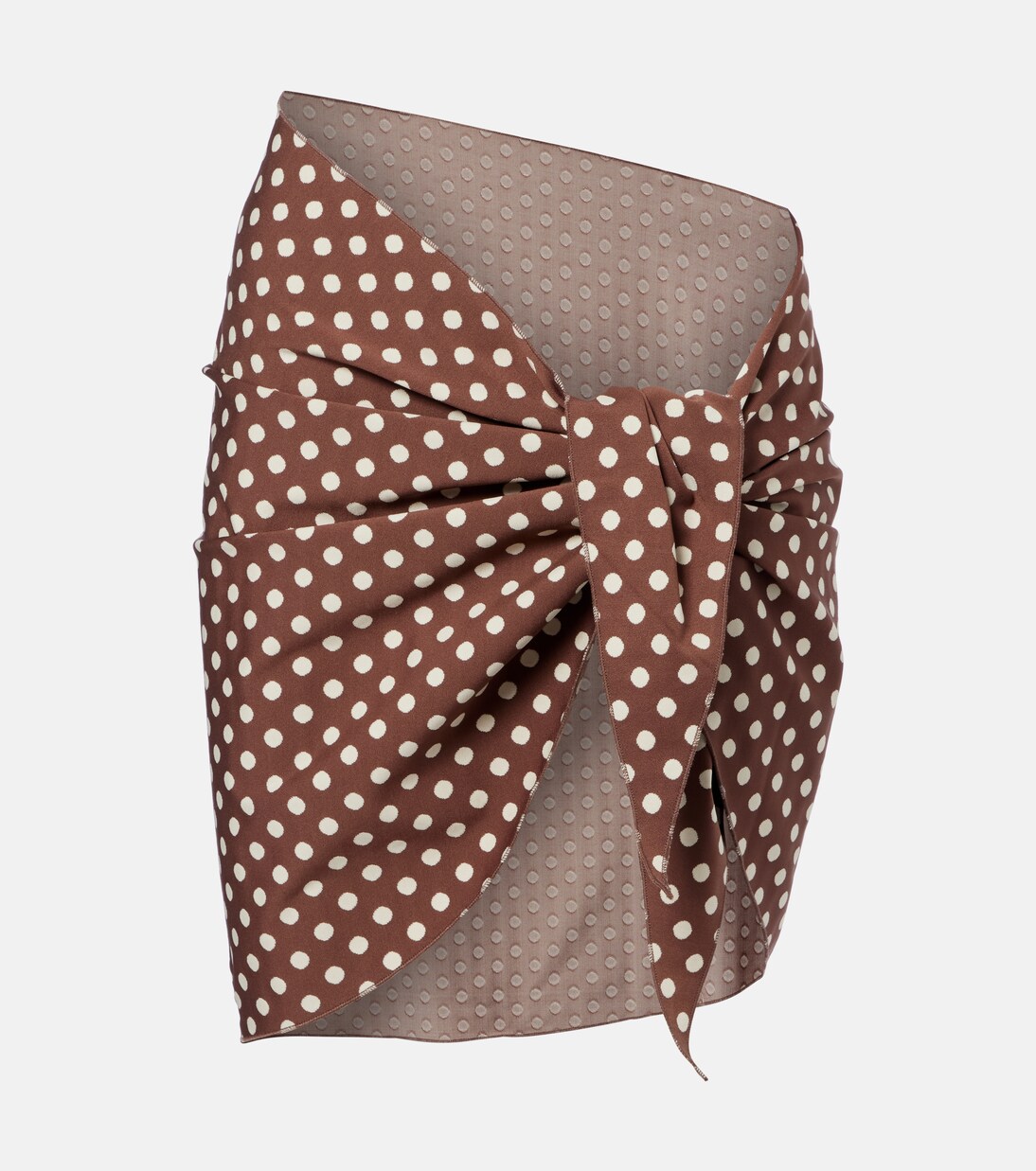 Draped polka-dot beach cover-up | Montce