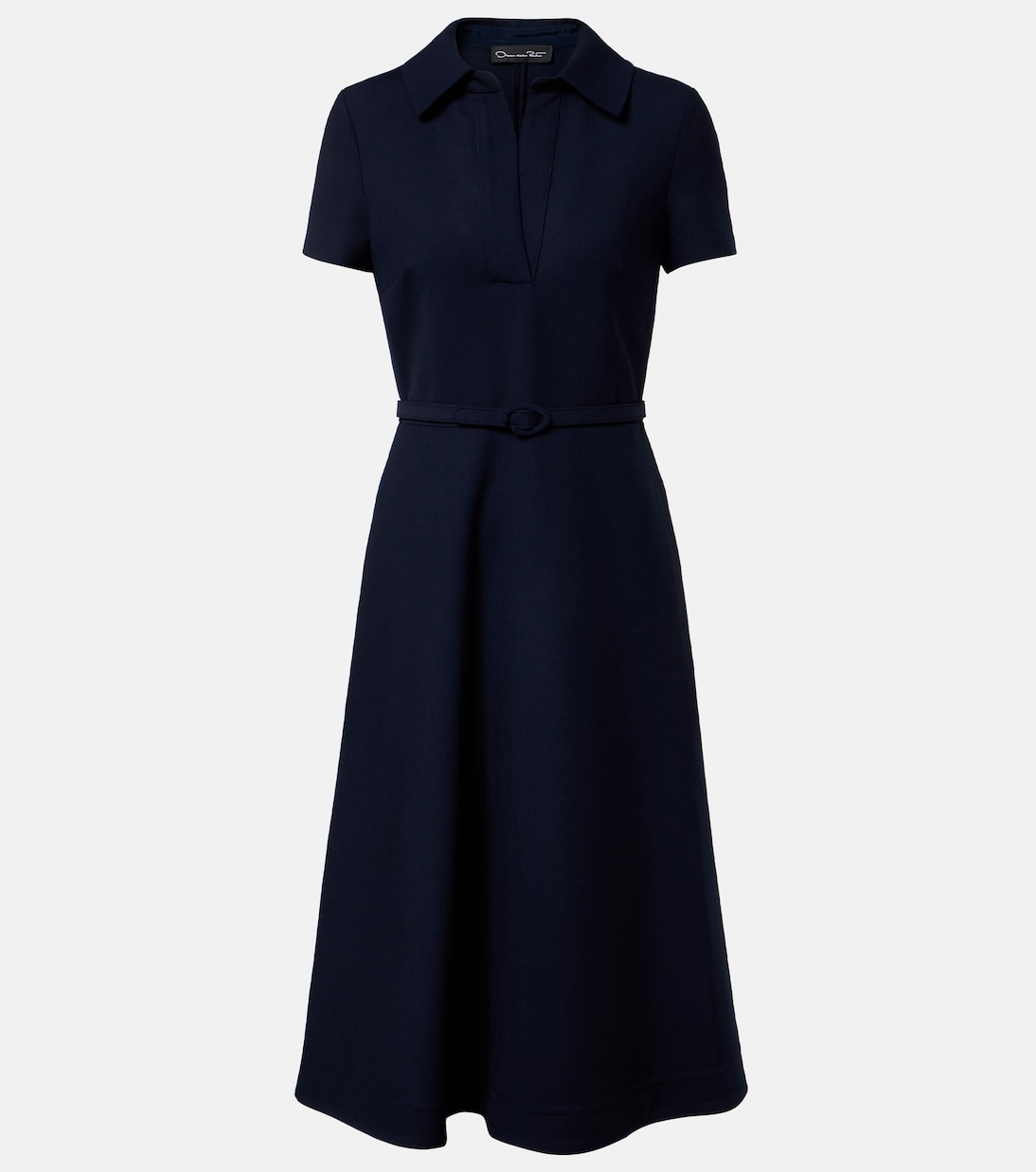 Belted wool-blend midi dress | Oscar de la Renta