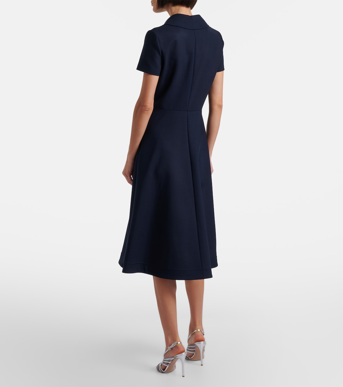Belted wool-blend midi dress | Oscar de la Renta