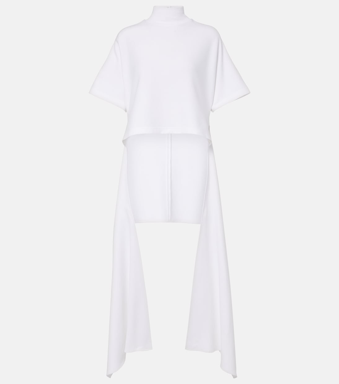 Asymmetric cotton-blend jersey T-shirt | Alaïa