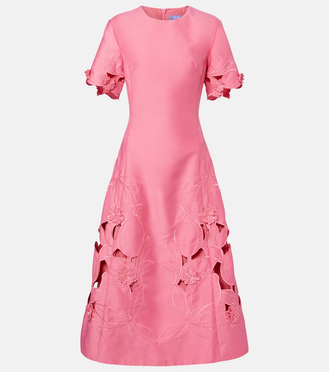 Caroline laser-cut midi dress | Leo Lin