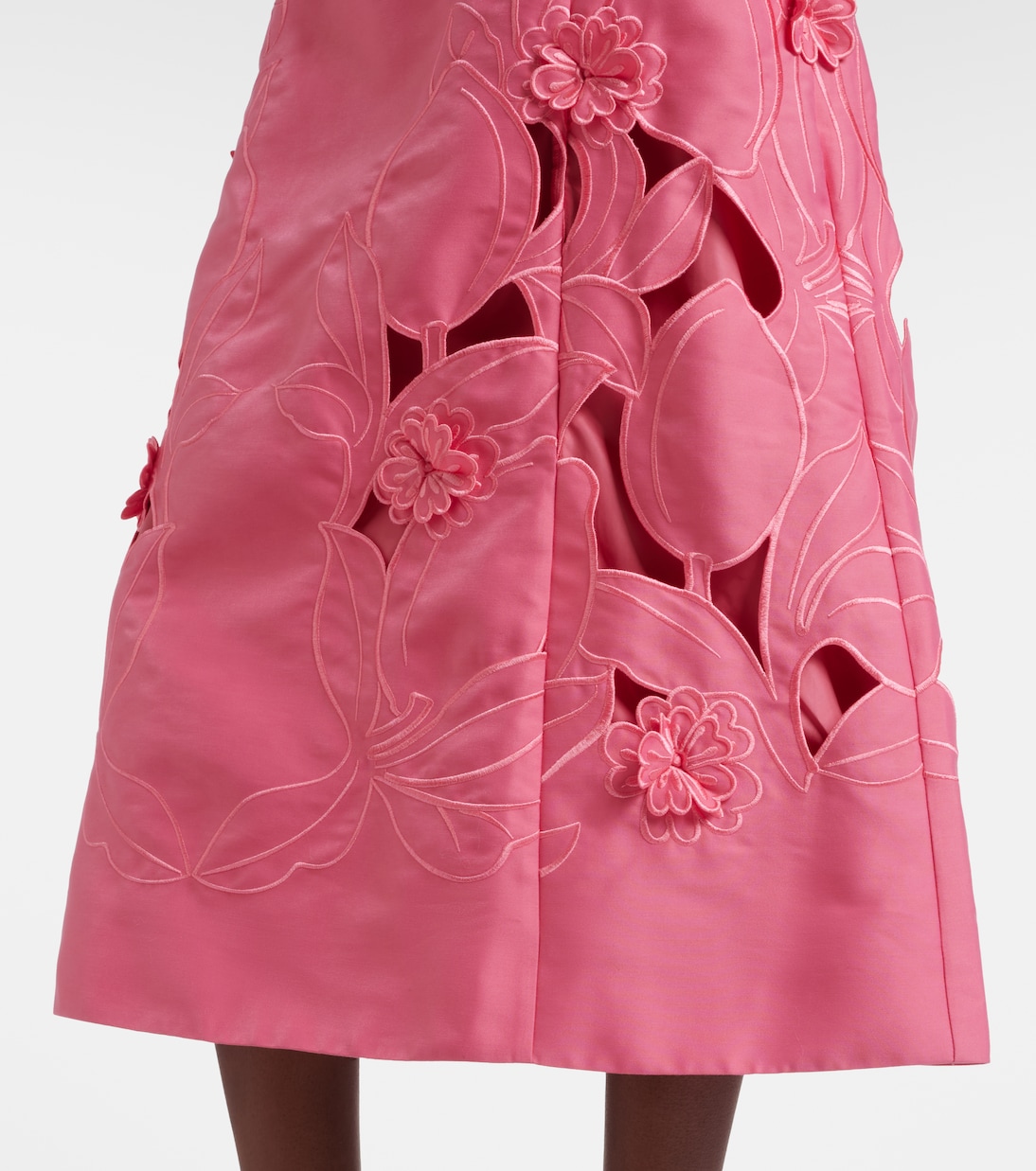Caroline laser-cut midi dress | Leo Lin