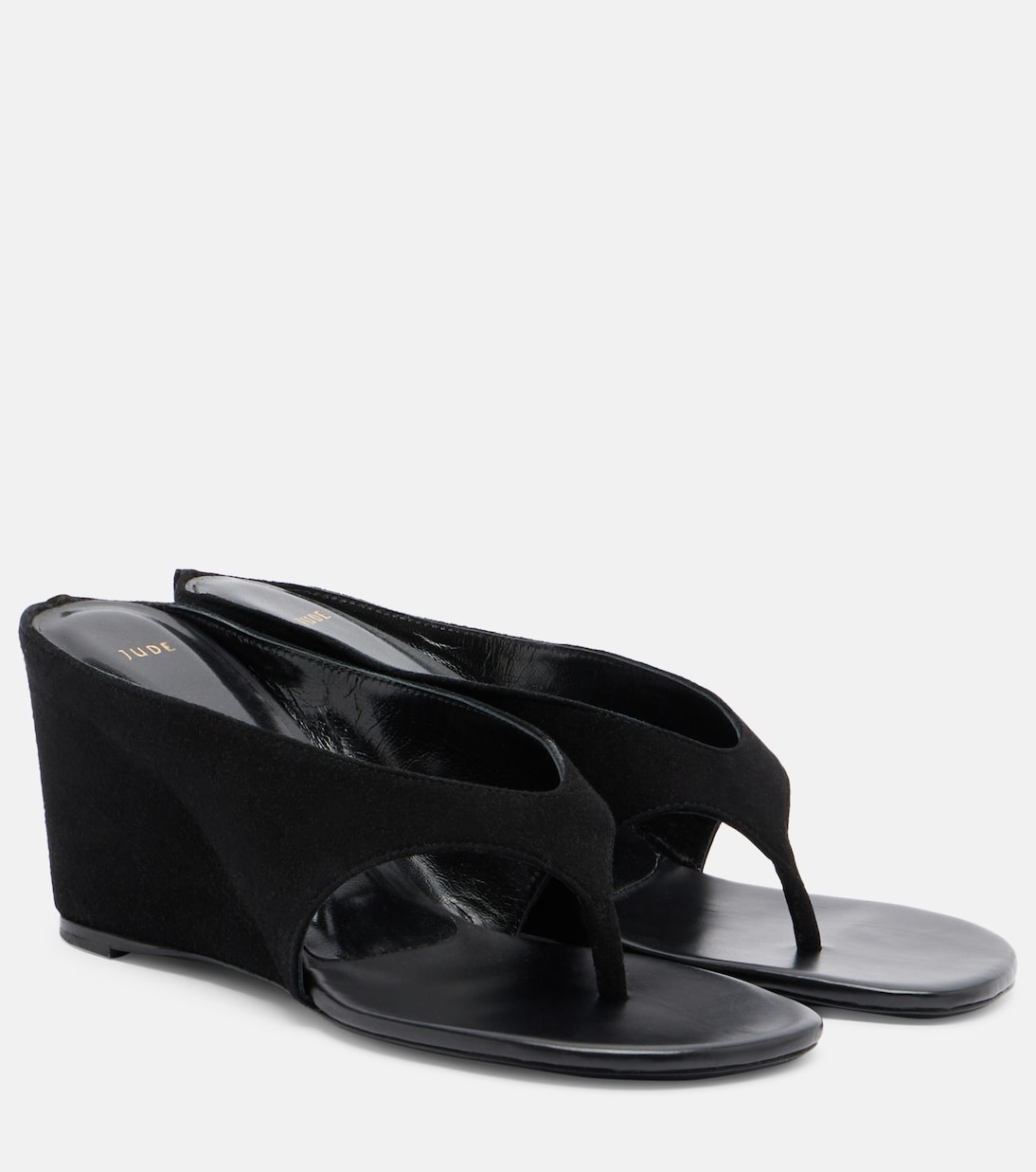 Yaga leather wedge thong sandals | JUDE