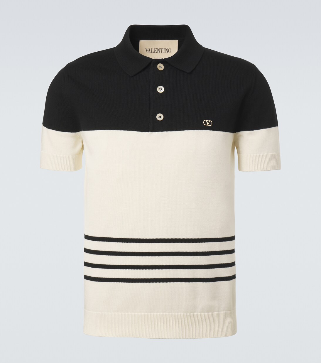 VLogo striped cotton polo sweater | Valentino