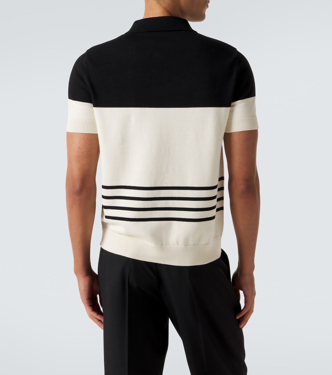VLogo striped cotton polo sweater | Valentino