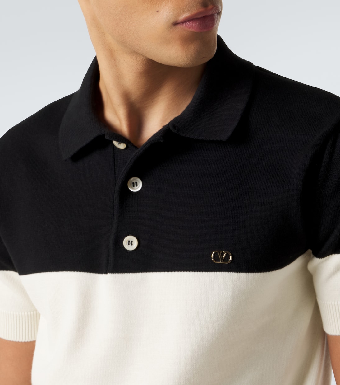 VLogo striped cotton polo sweater | Valentino