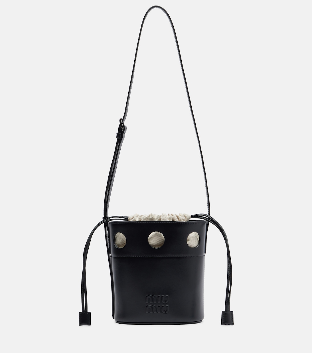 Leather bucket bag | Miu Miu