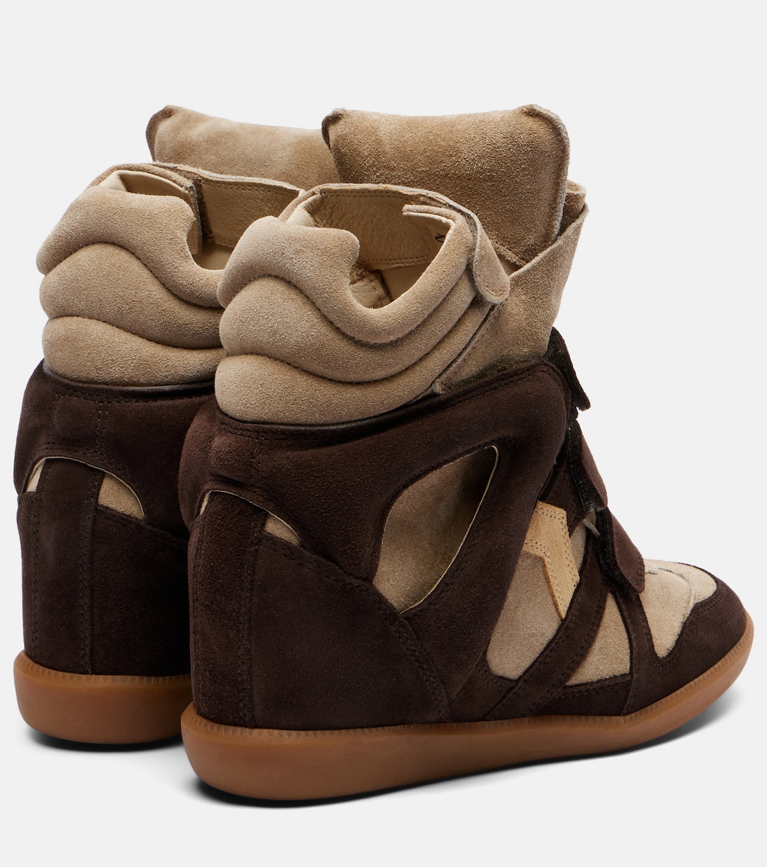 Bekett leather and suede wedge sneakers | Isabel Marant