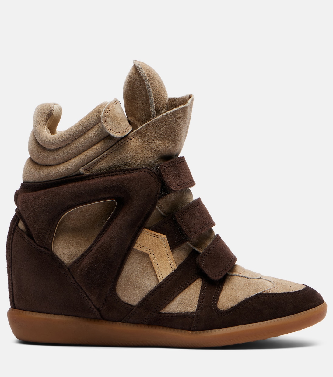 Bekett leather and suede wedge sneakers | Isabel Marant