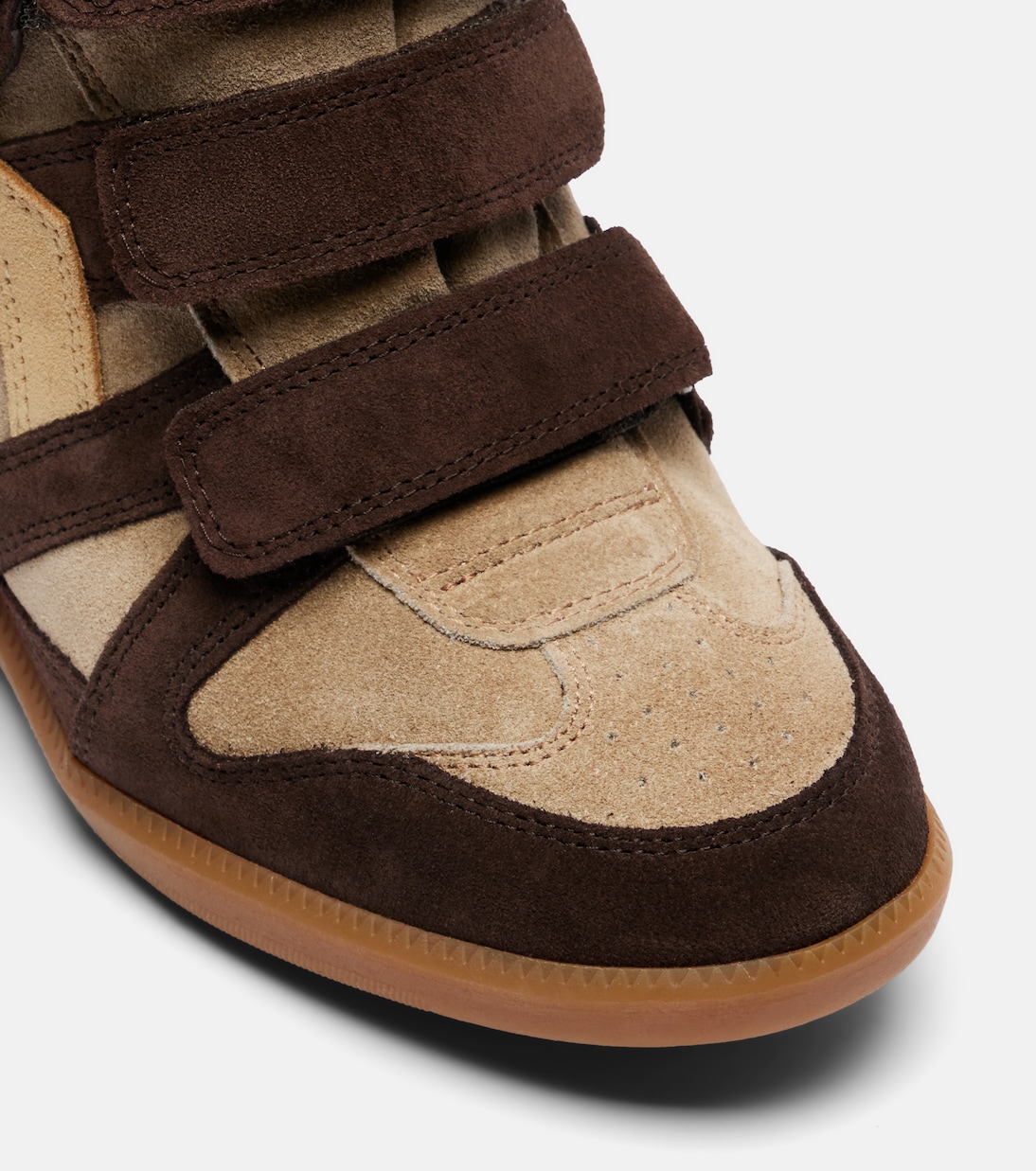 Bekett leather and suede wedge sneakers | Isabel Marant
