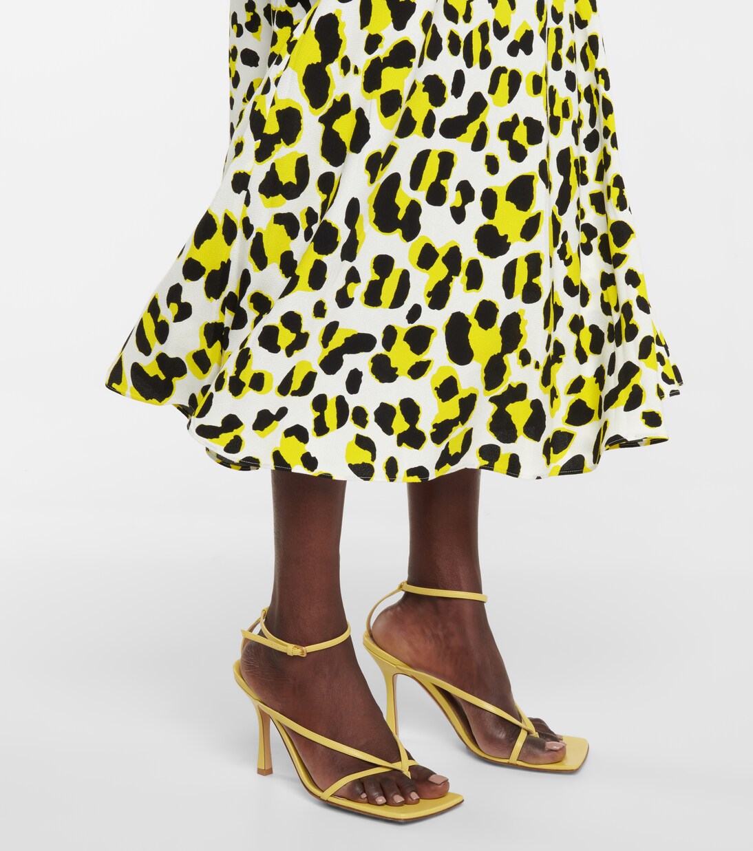 Robe midi Jade en crêpe à motif léopard | Diane von Furstenberg