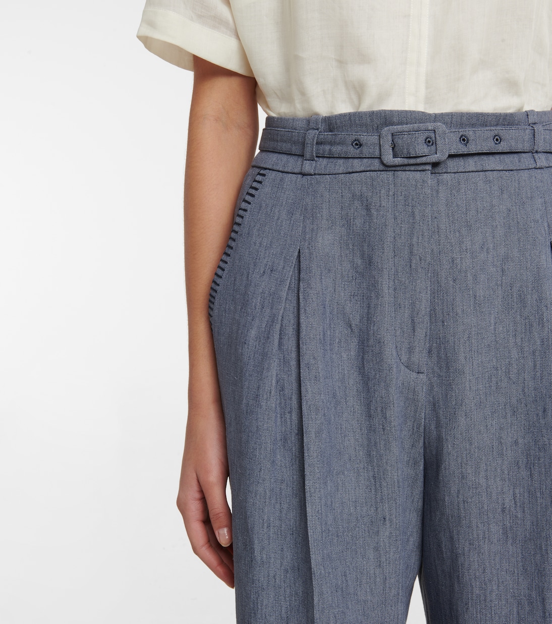 High-Rise-Hose aus Leinen | Gabriela Hearst