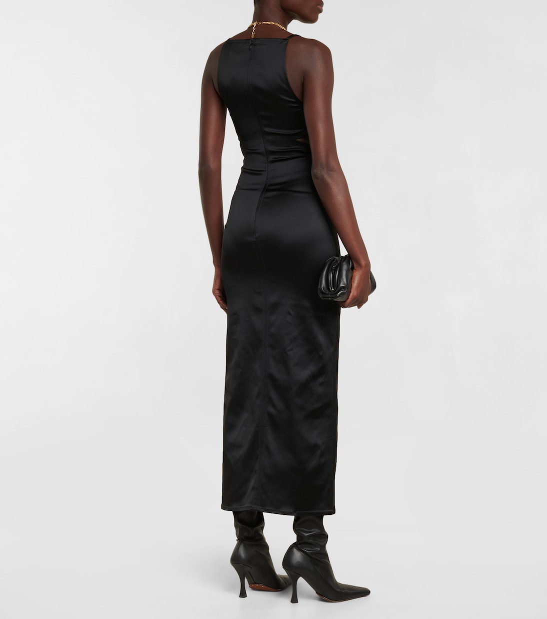 Robe longue Swallow en satin | Courrèges