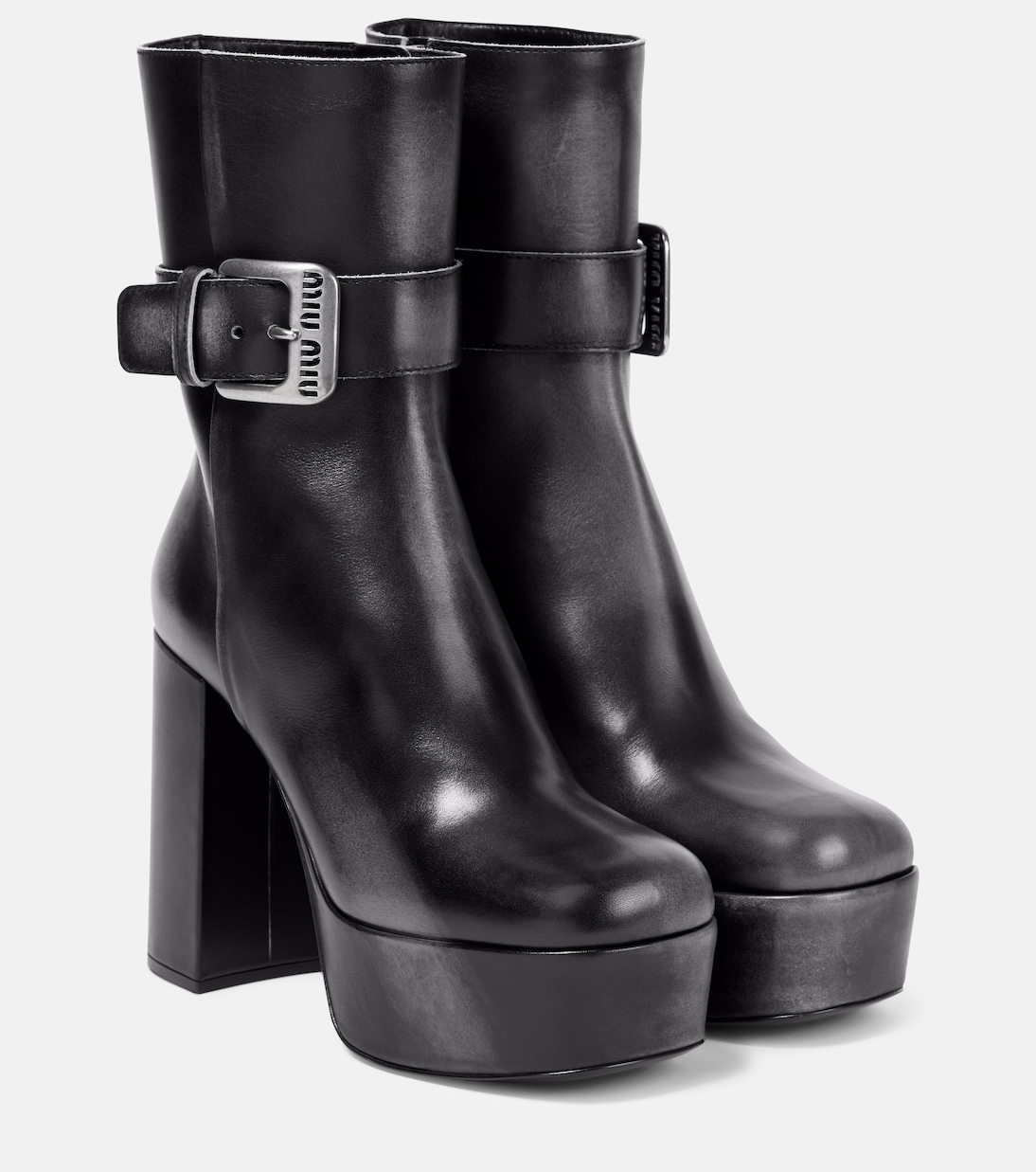 Ankle Boots aus Leder | Miu Miu