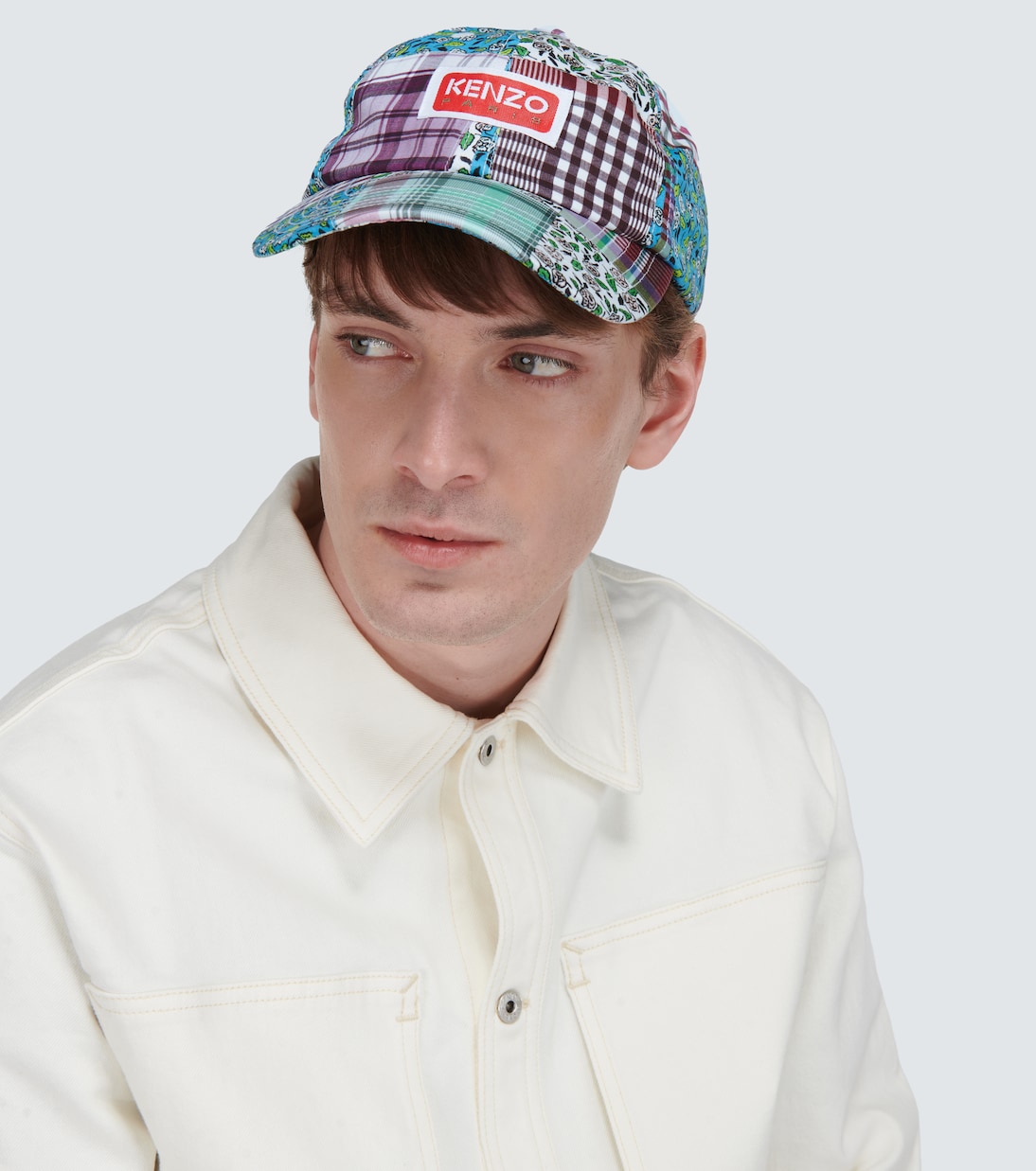Gorra de algodón y seda a cuadros | Kenzo