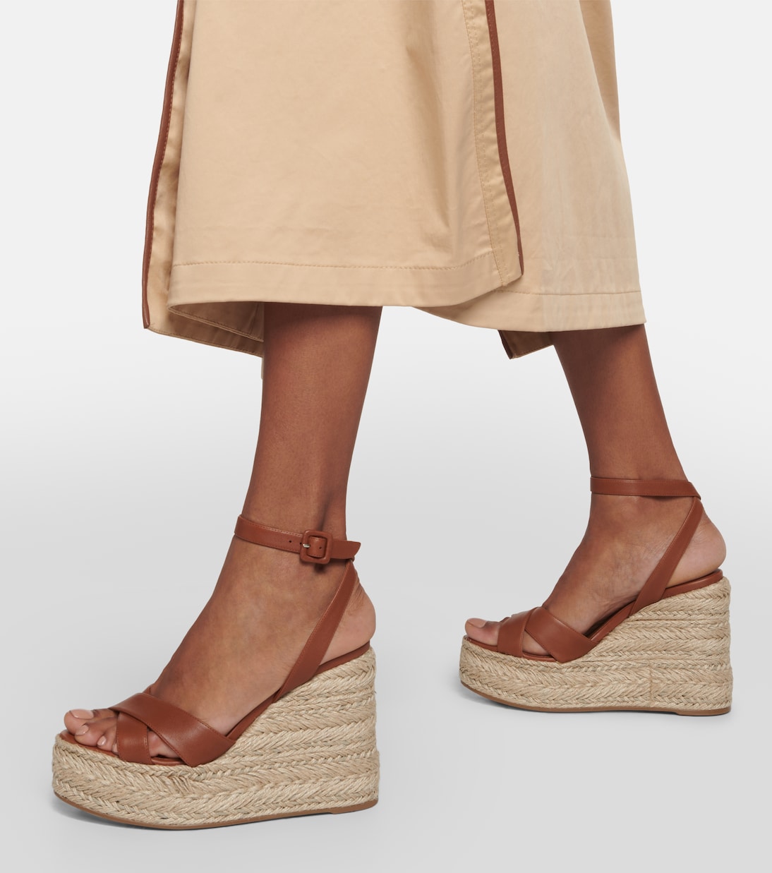 Mariza Zeppa leather espadrille sandals | Christian Louboutin