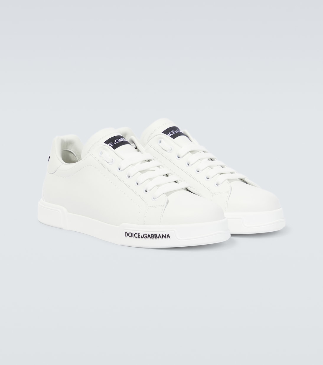 Sneakers in pelle con logo | Dolce&Gabbana