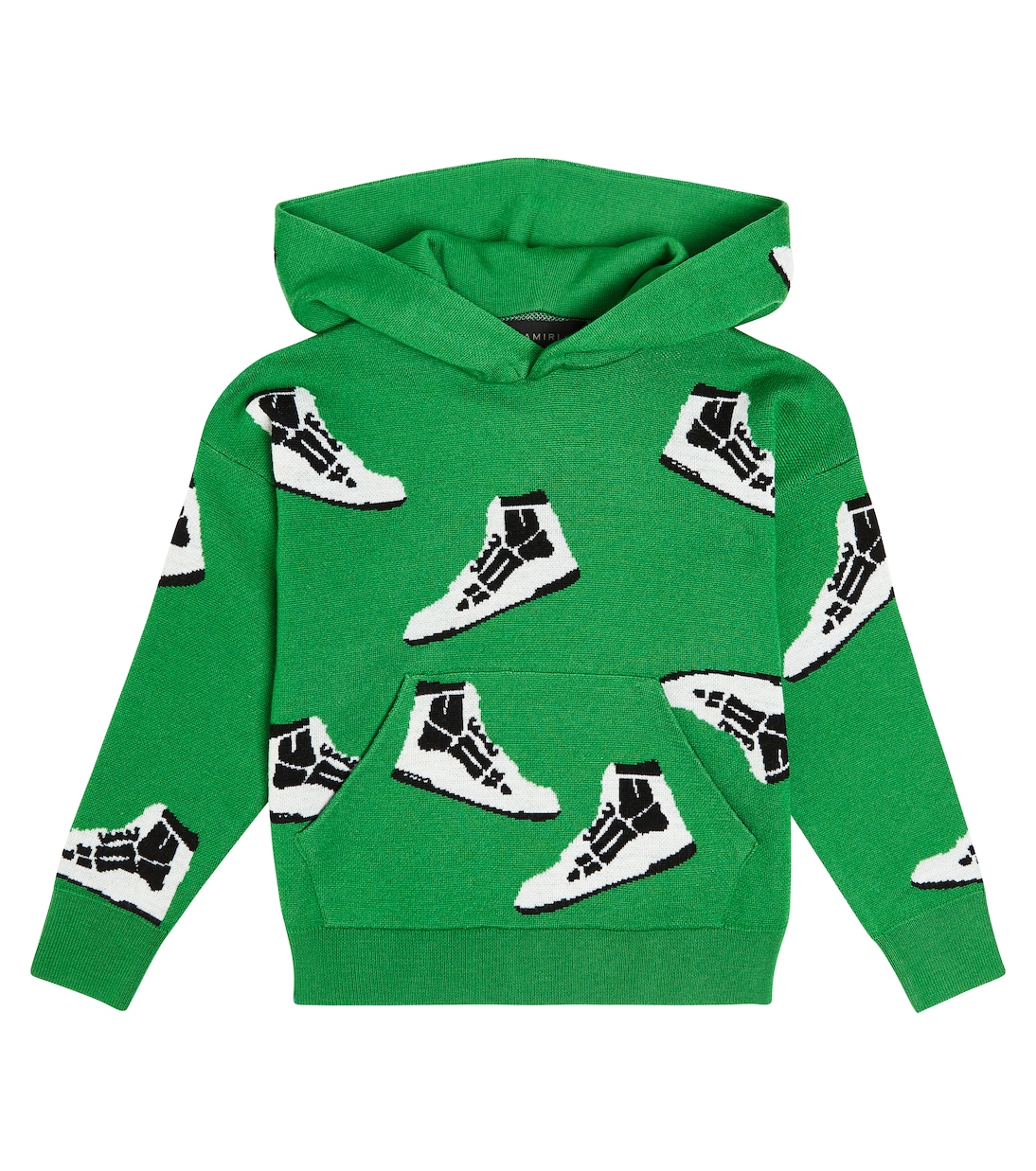 Sweat-shirt à capuche Skel Top en intarsia de laine | Amiri Kids