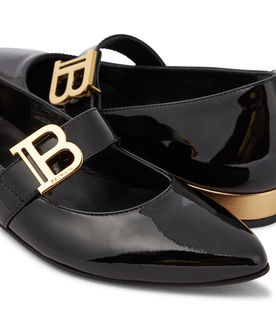 Patent leather ballet flats | Balmain Kids