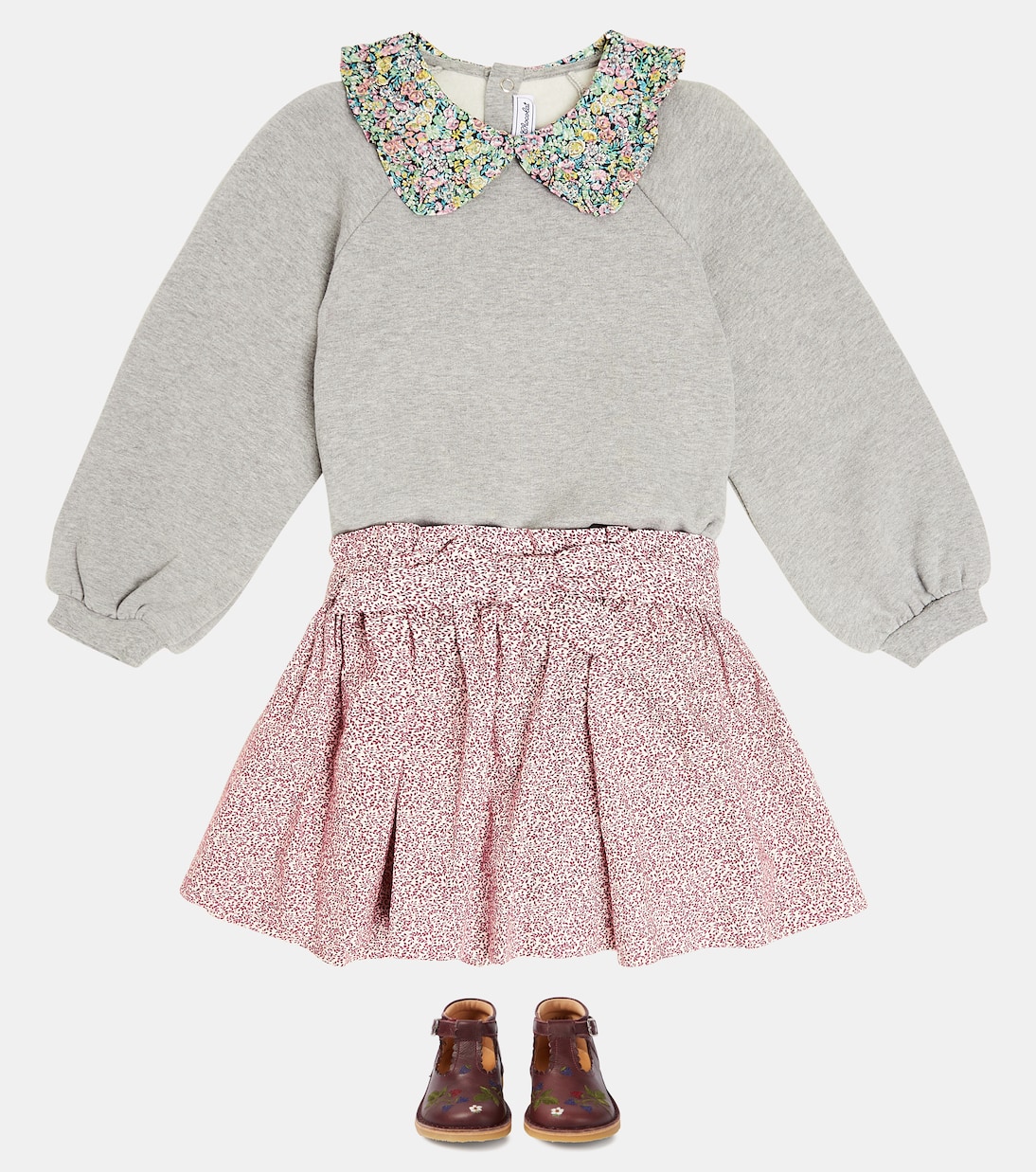 Tuie floral cotton skirt | Bonpoint