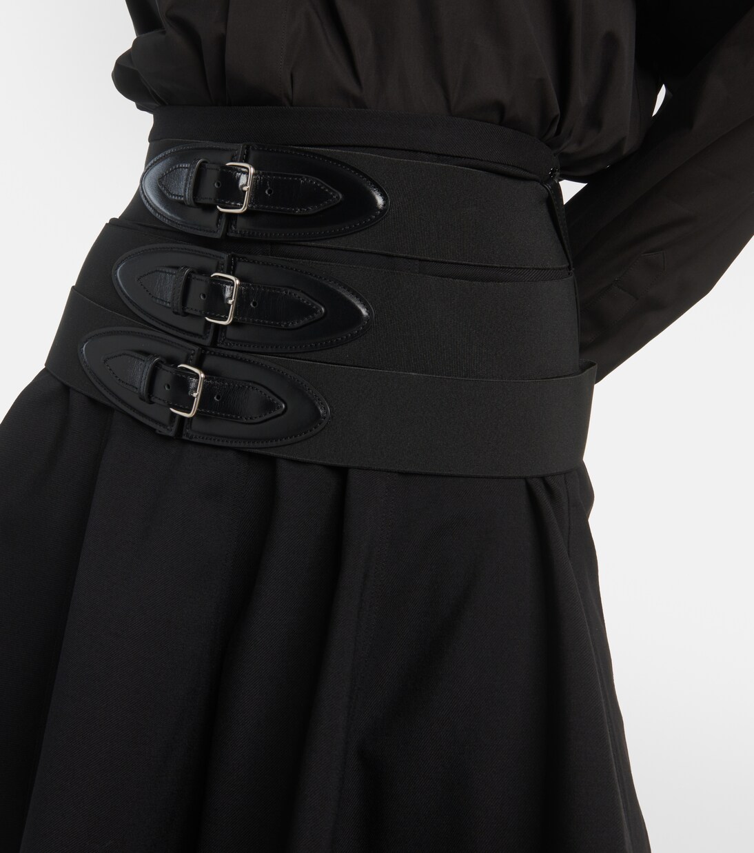 Belted wool miniskirt | Alaïa