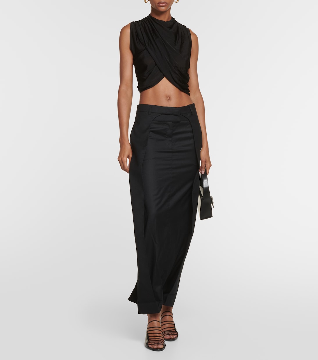Fera pleated wool maxi skirt | Aya Muse