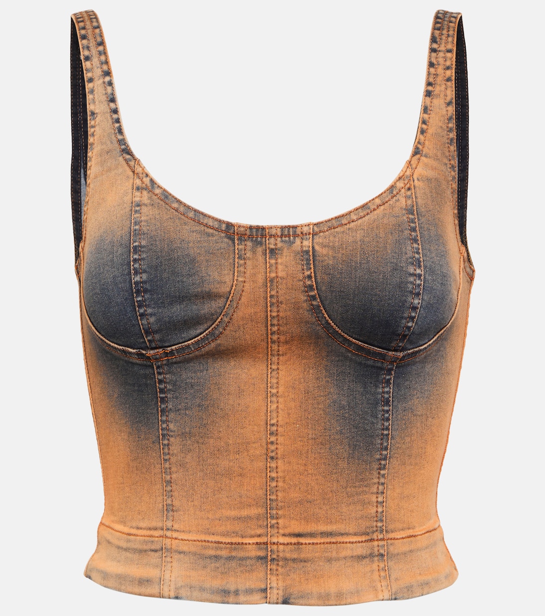 Cropped-Top Harley aus Denim | KNWLS