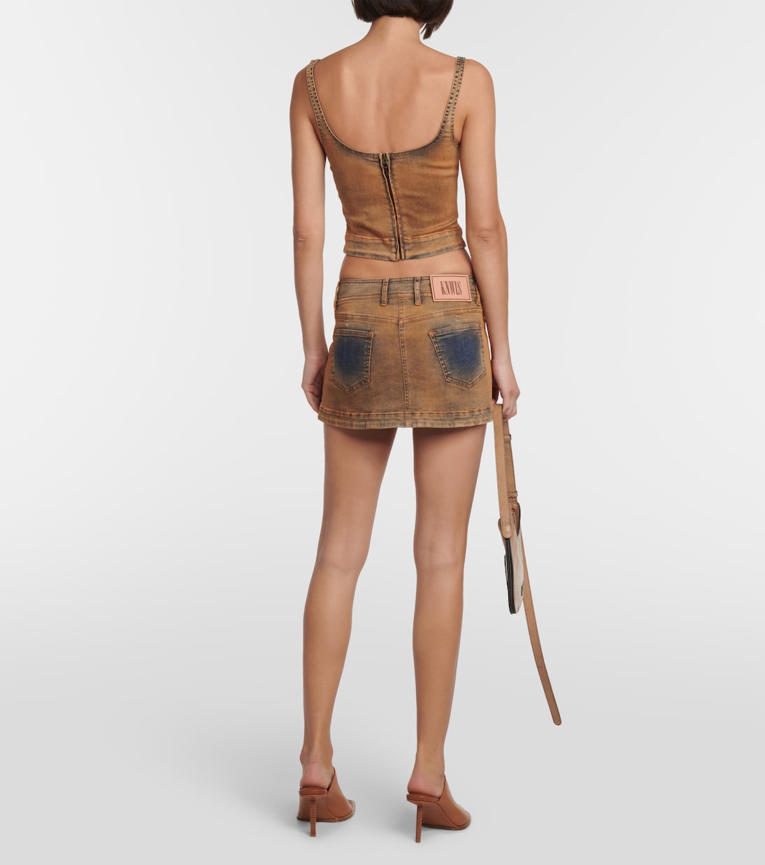 Cropped-Top Harley aus Denim | KNWLS