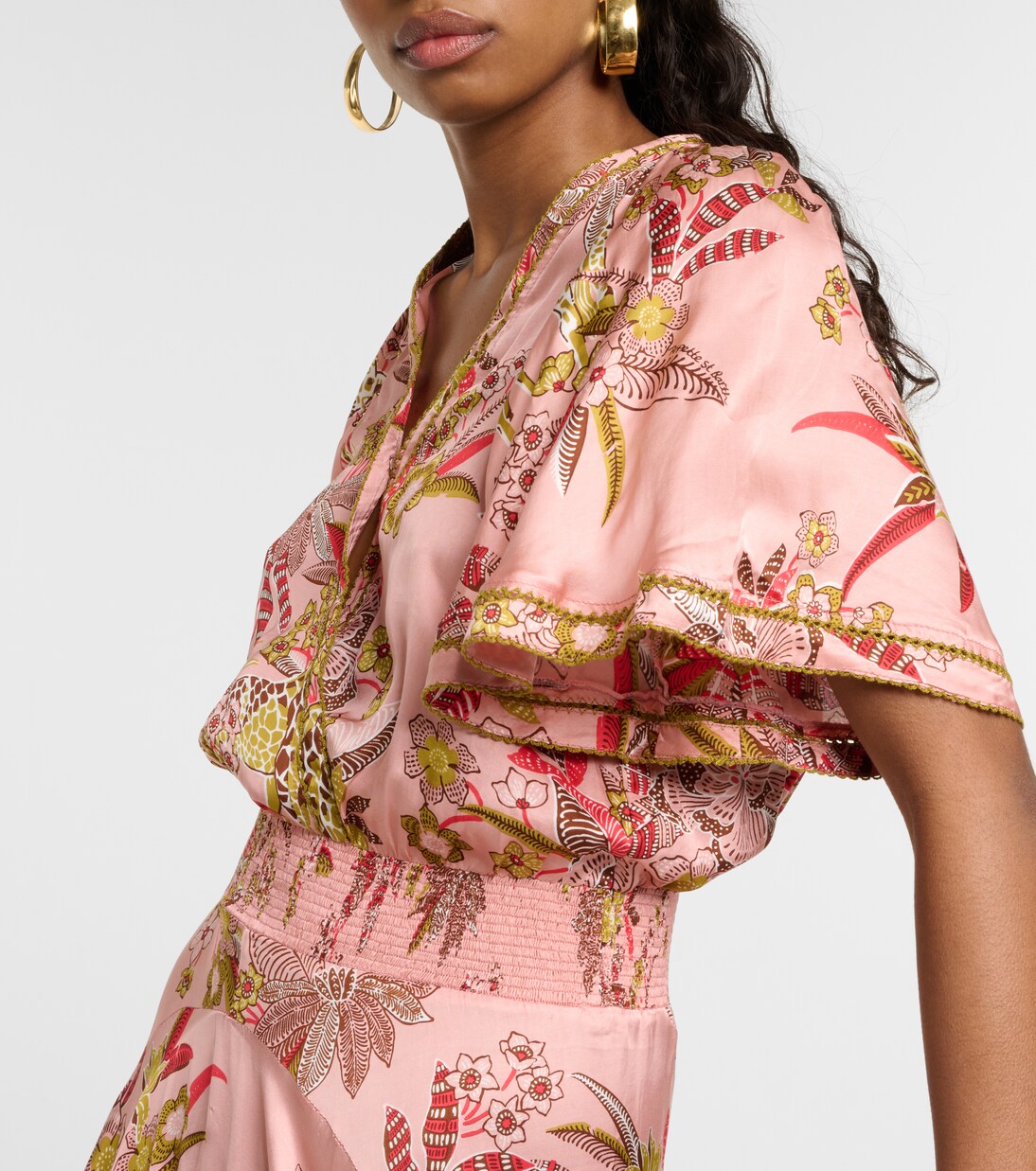 Robe longue Mabelle à fleurs | Poupette St Barth