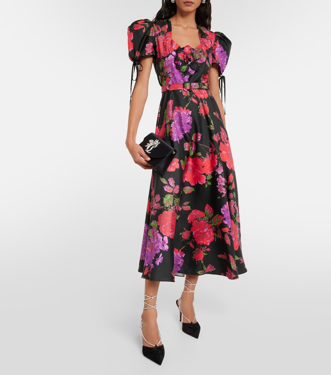 Astrid Lace Strassita 85 suede pumps | Christian Louboutin