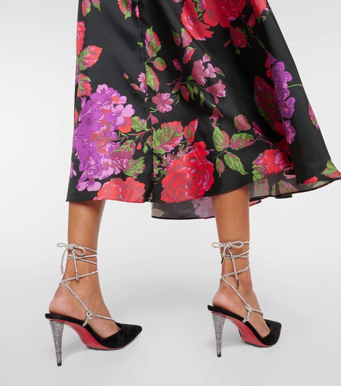 Astrid Lace Strassita 85 suede pumps | Christian Louboutin