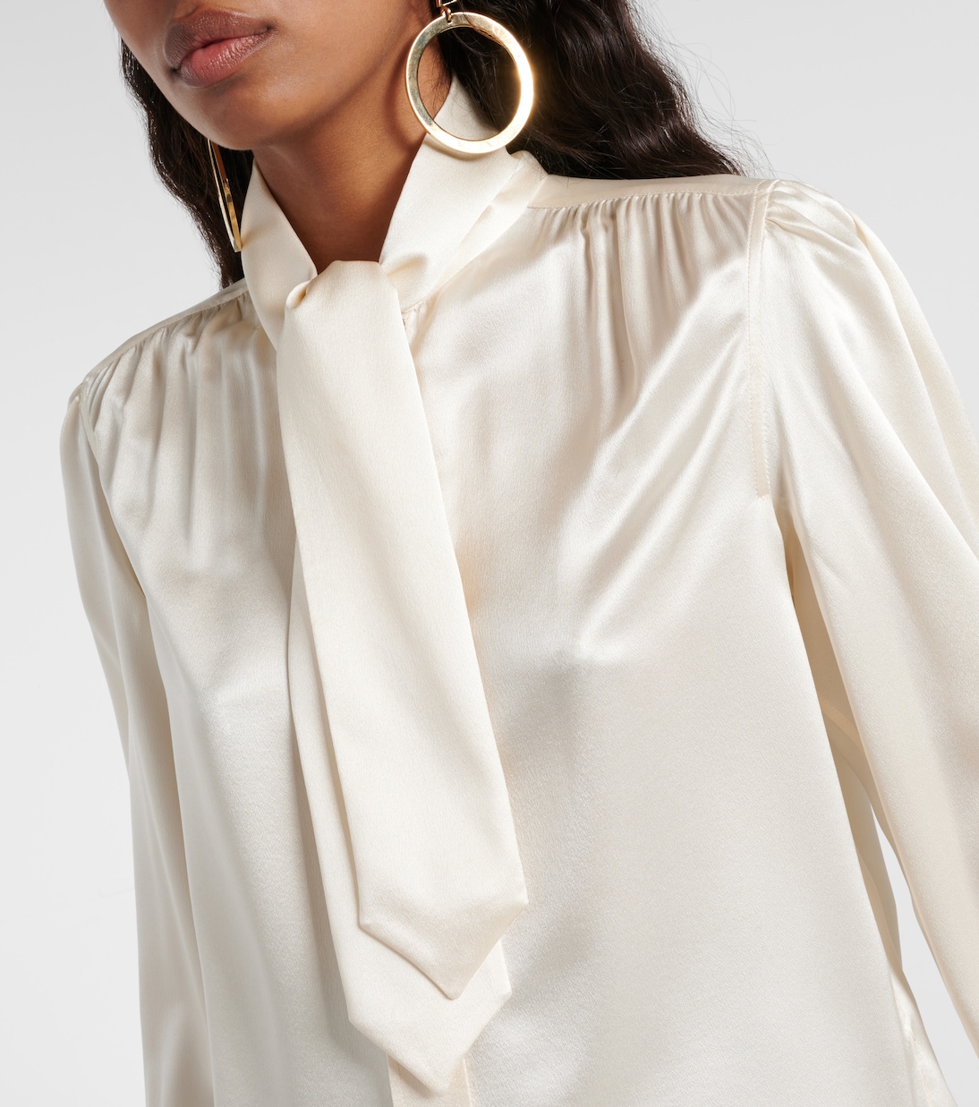 Bluse aus Seidensatin | Saint Laurent