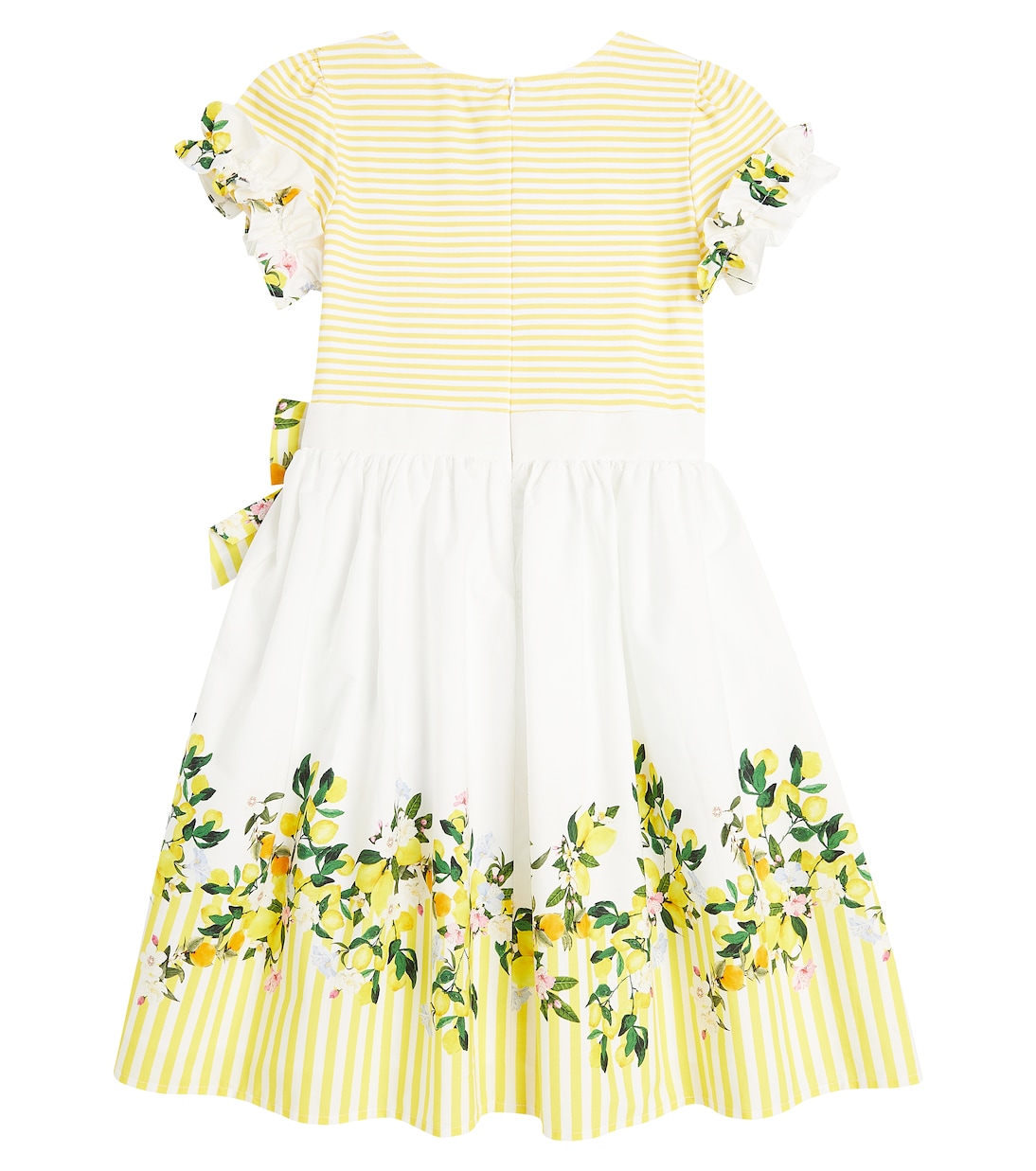 Striped floral cotton dress | Patachou