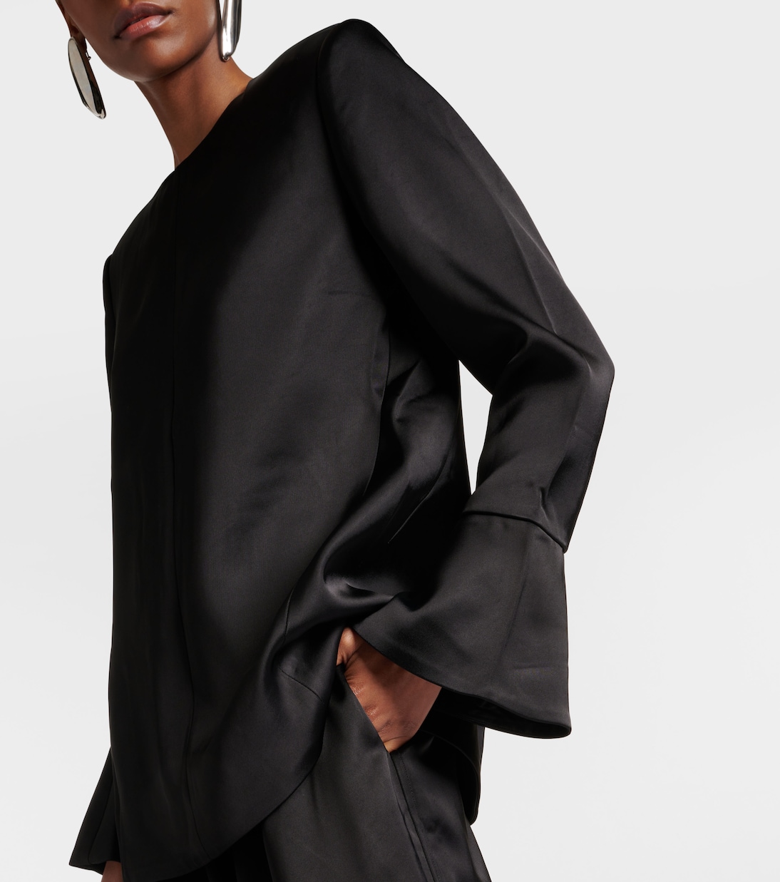 Bluse aus Crêpe | CO