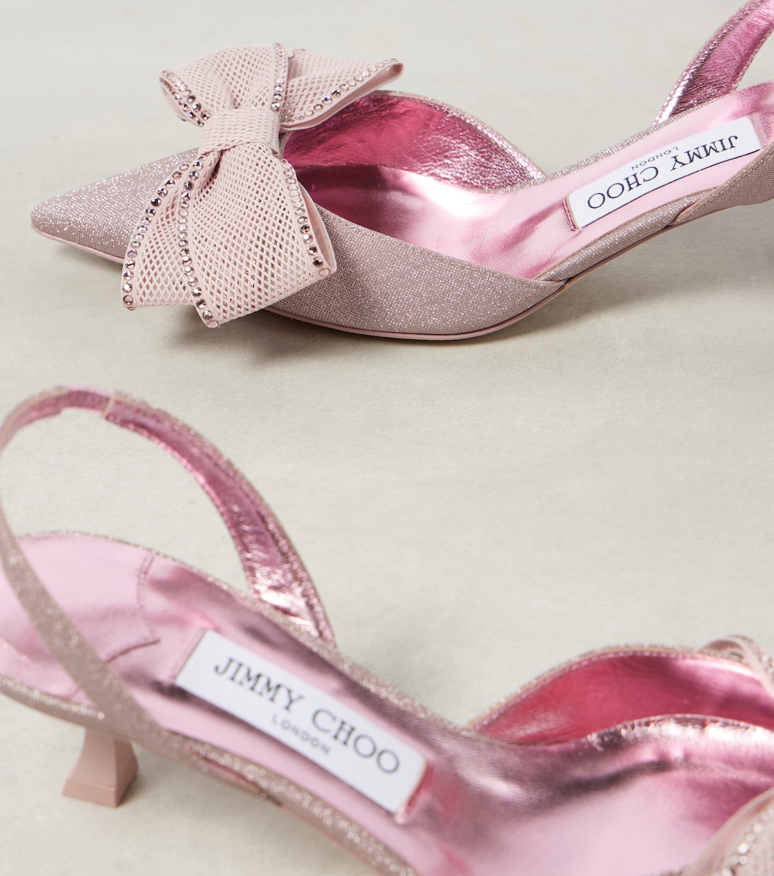 Brook 50 glitter slingback pumps | Jimmy Choo