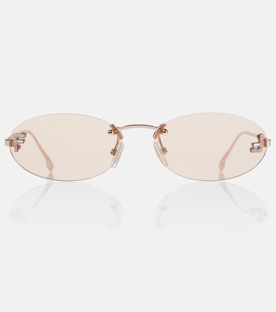 Fendi First Crystal oval sunglasses | Fendi