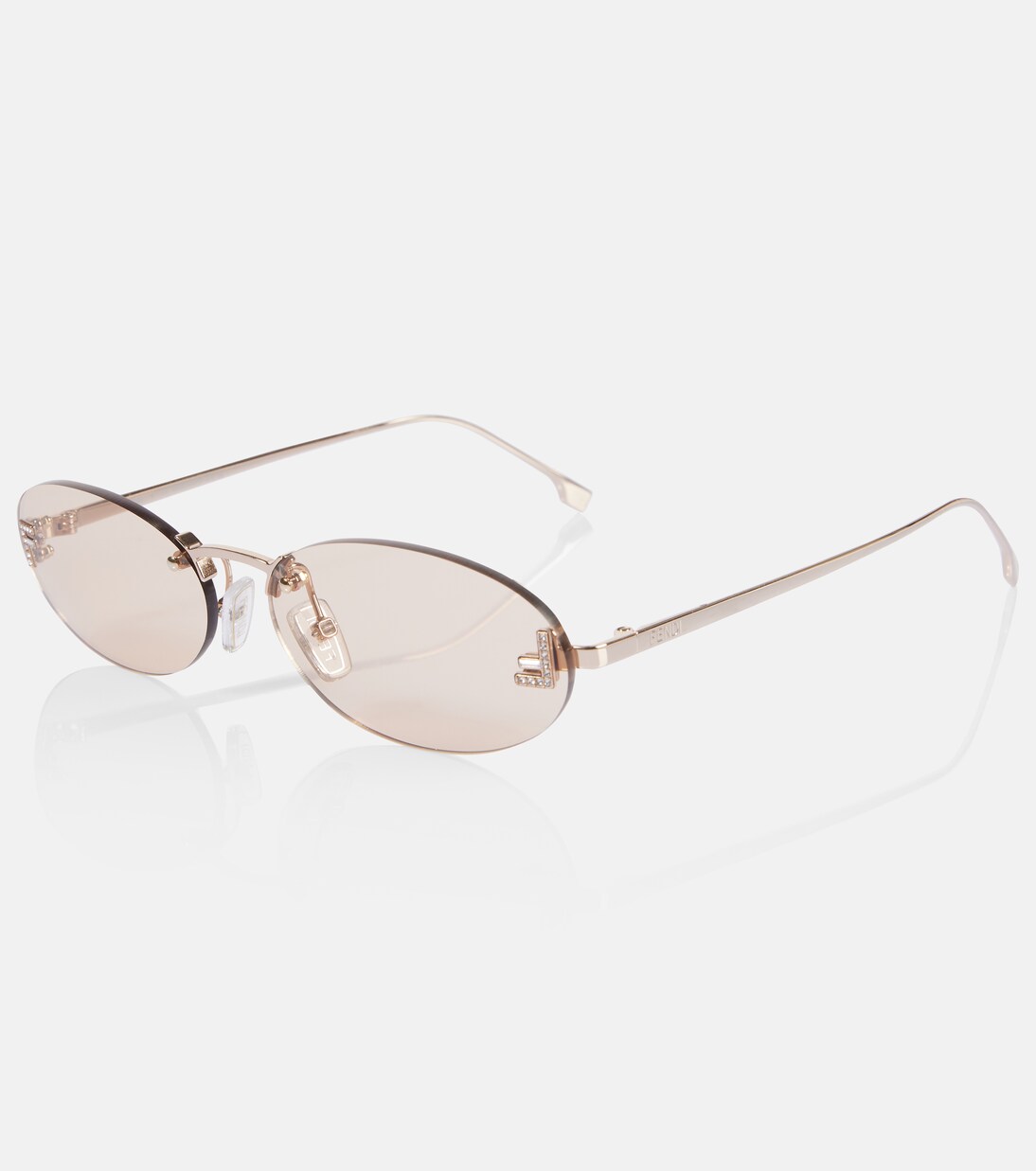 Fendi First Crystal oval sunglasses | Fendi