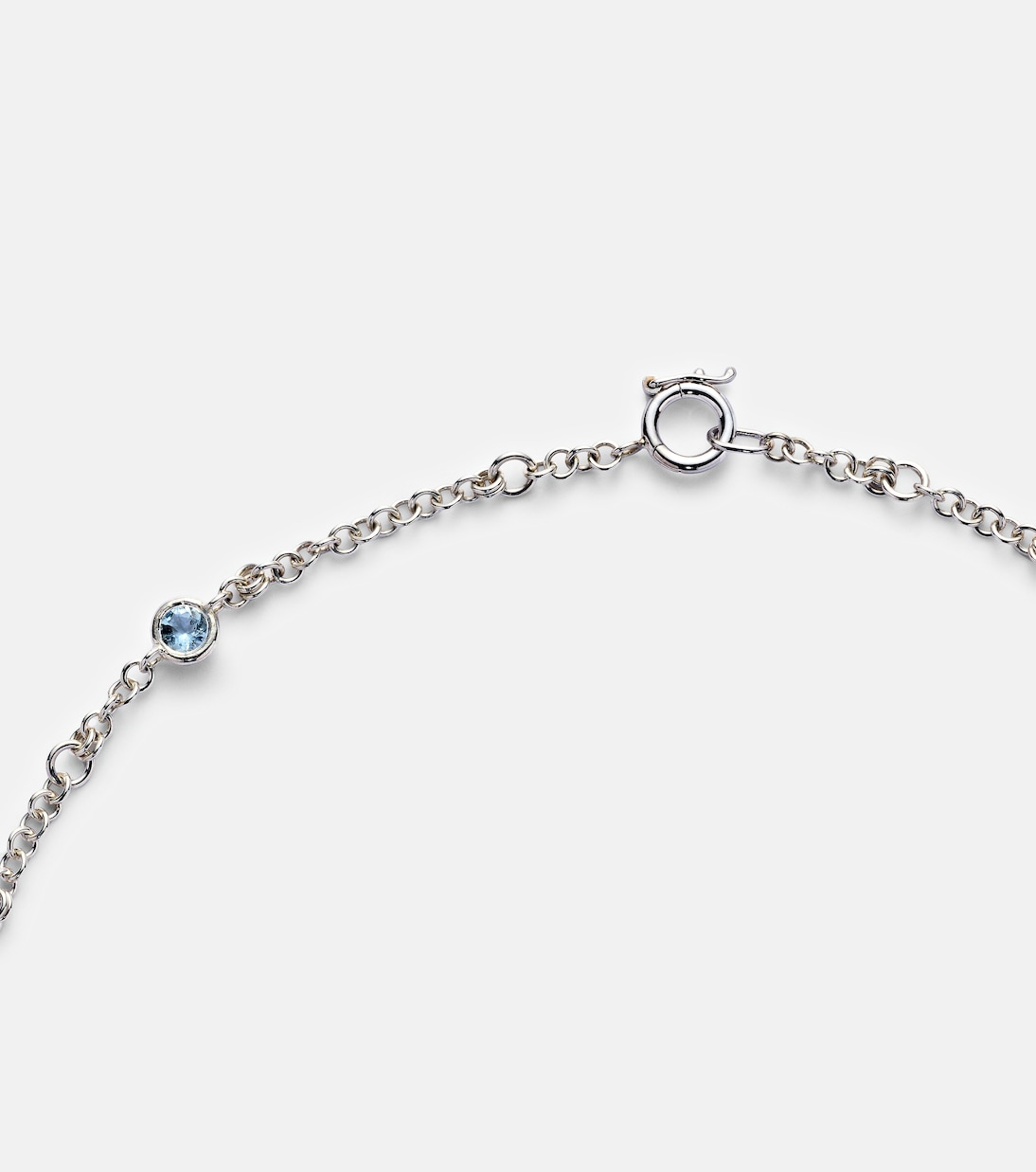 Gravity Estrella sterling silver necklace with aquamarines | Spinelli Kilcollin