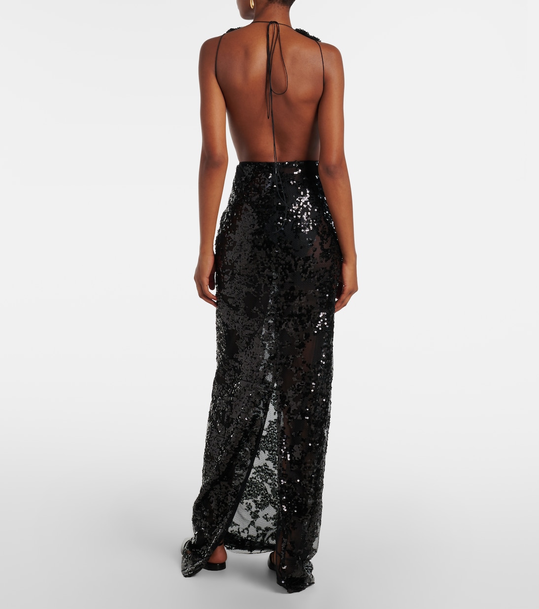 Maxirock aus Tüll mit Pailletten | Victoria Beckham