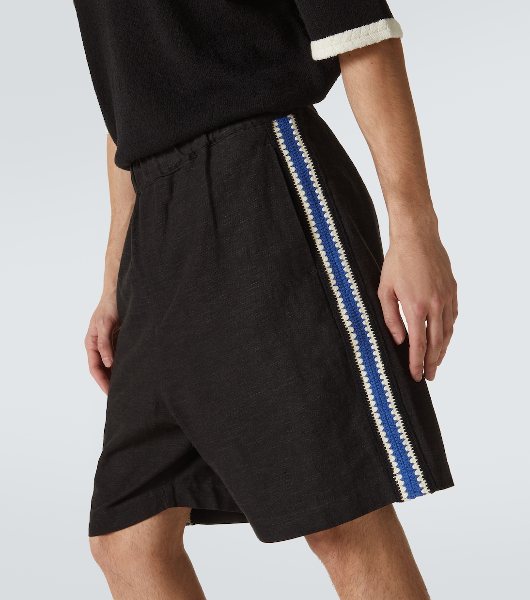 Crochet-trimmed shorts | Commas