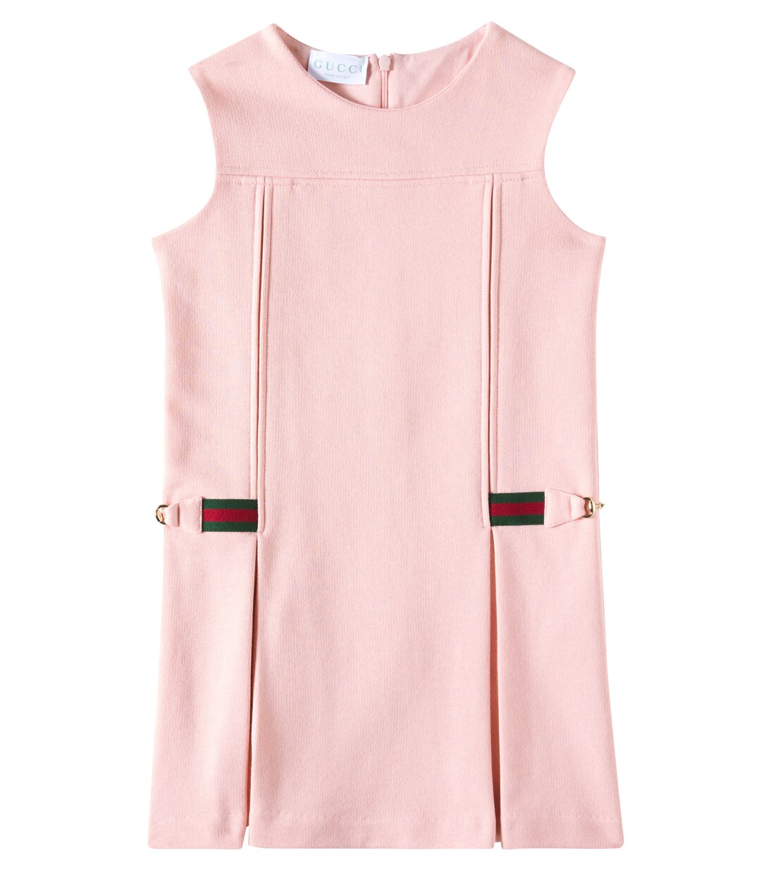 Web Stripe cotton dress | Gucci Kids