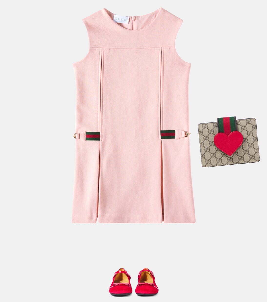 Web Stripe cotton dress | Gucci Kids