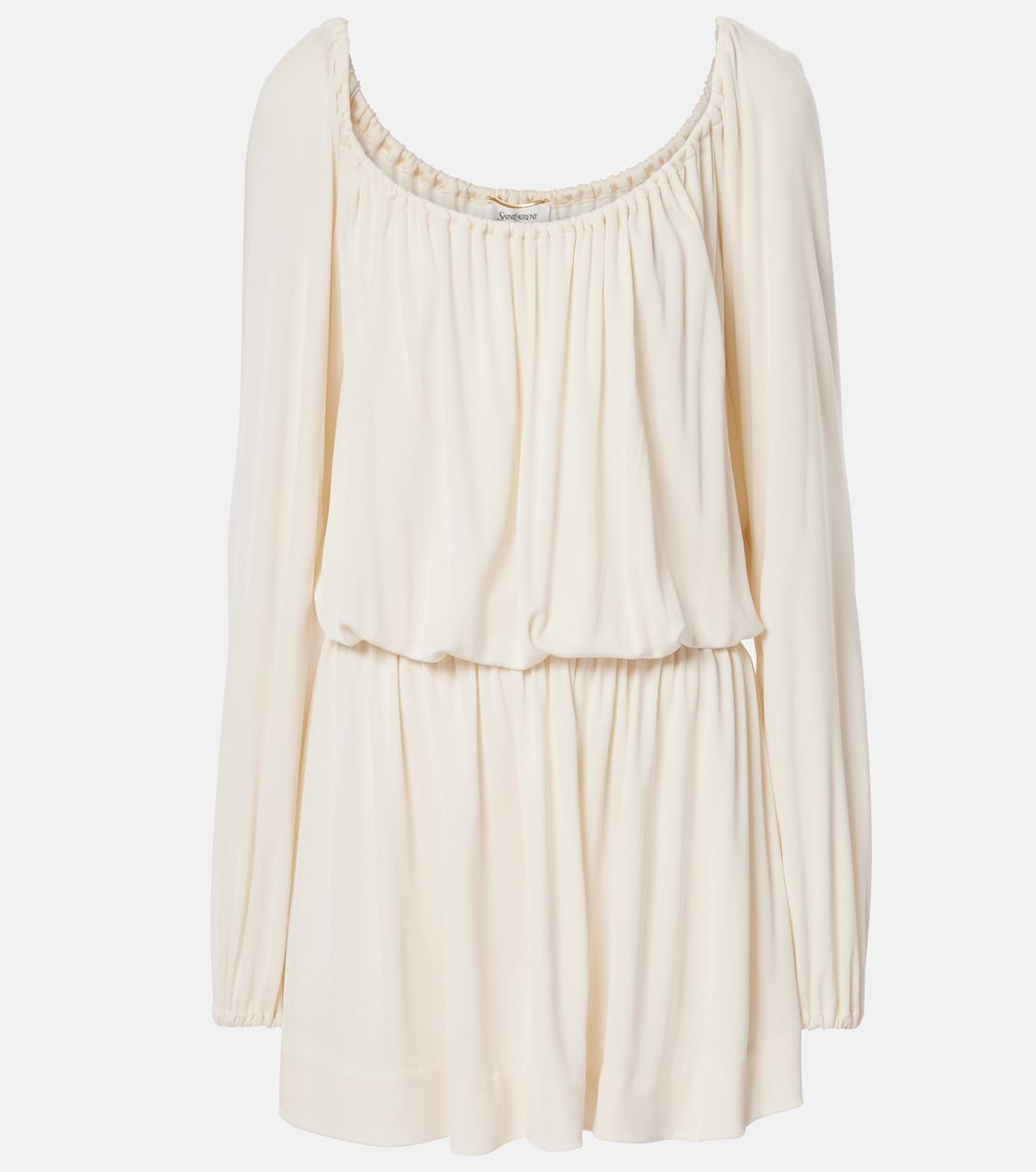 Ruffled jersey minidress | Saint Laurent
