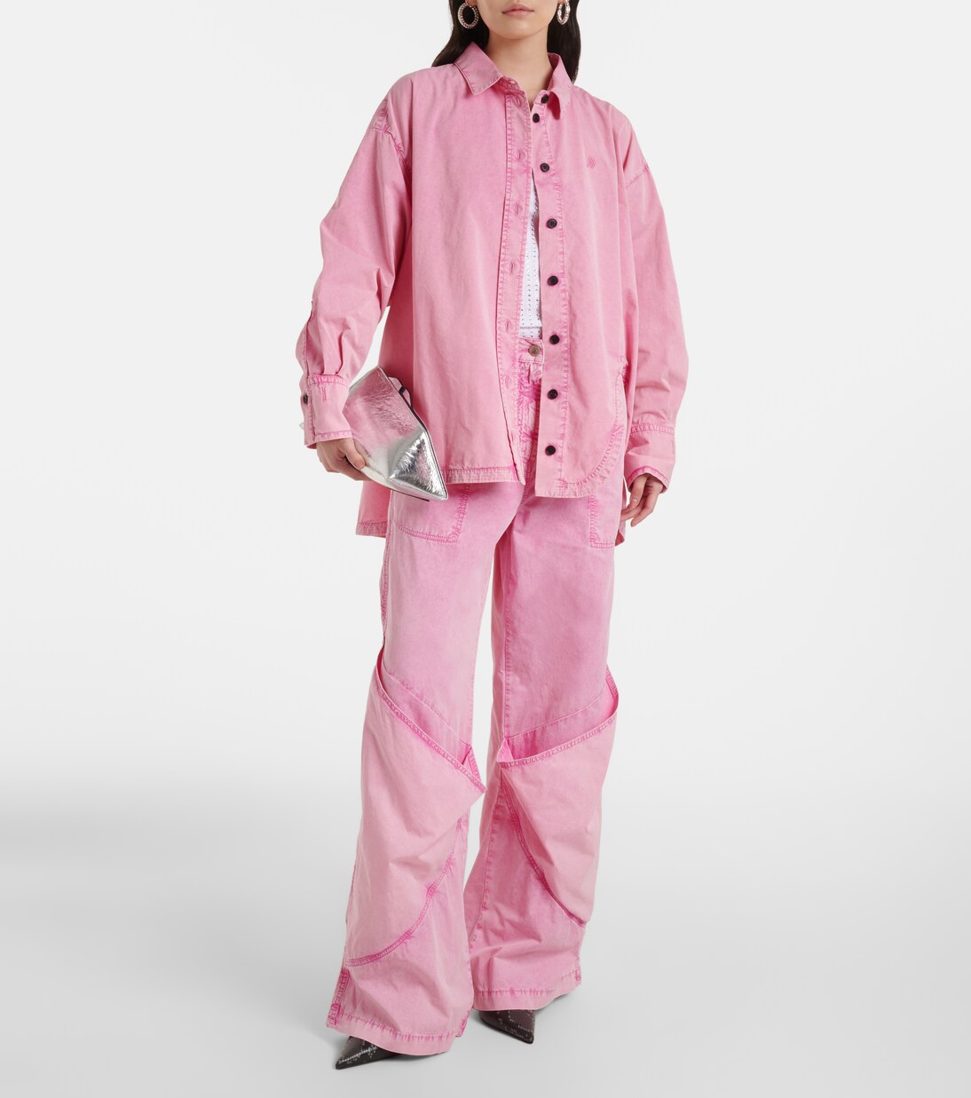 Diana asymmetric cotton canvas overshirt | The Attico