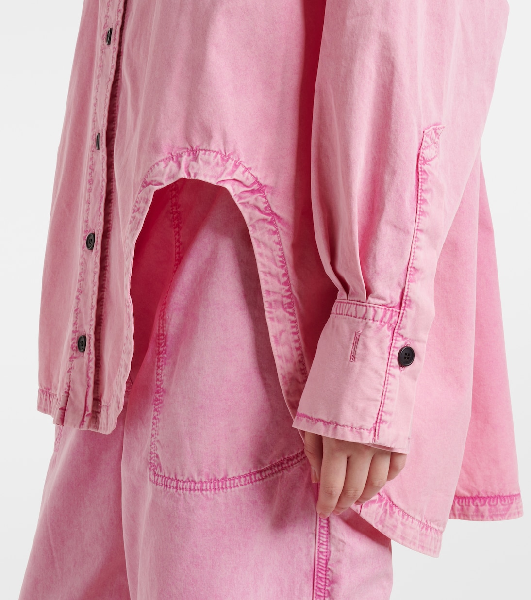 Diana asymmetric cotton canvas overshirt | The Attico