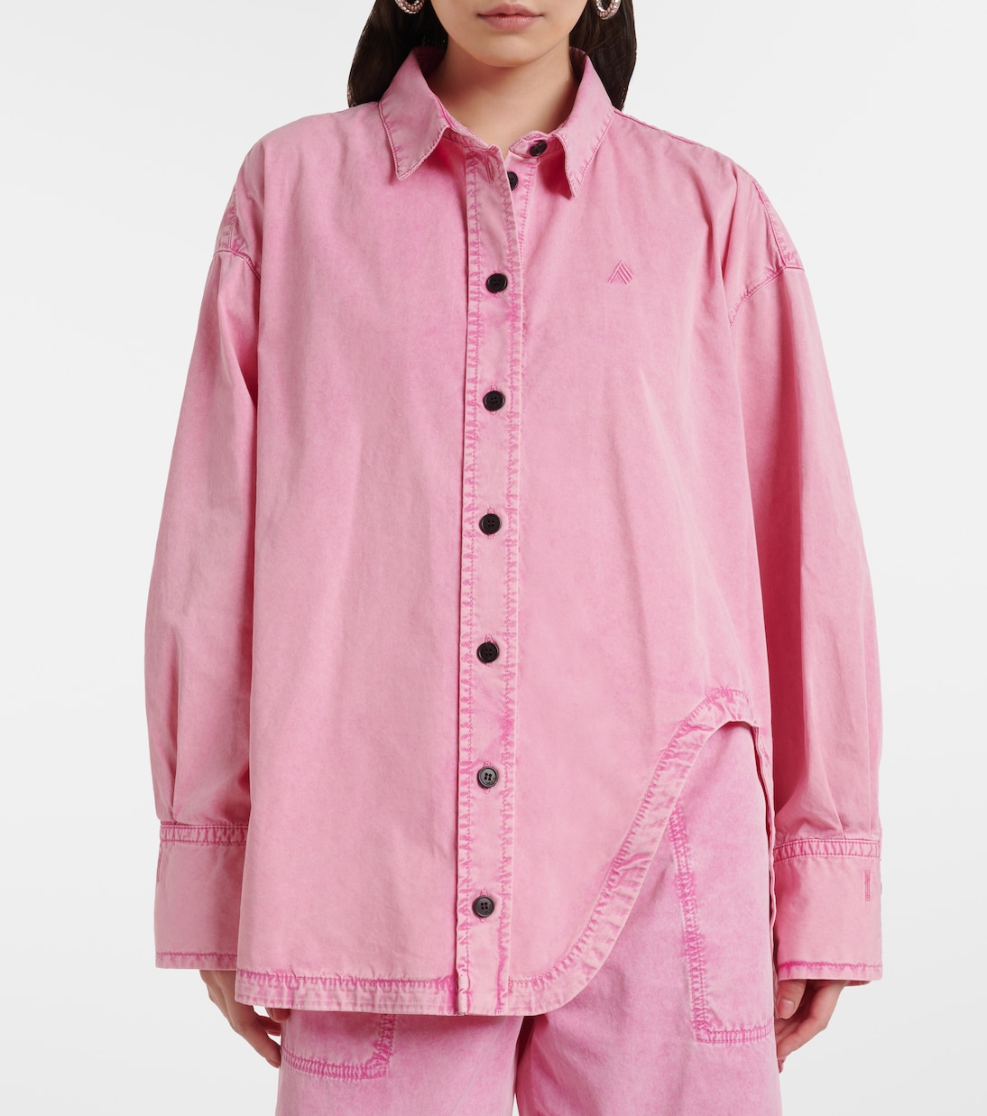 Diana asymmetric cotton canvas overshirt | The Attico